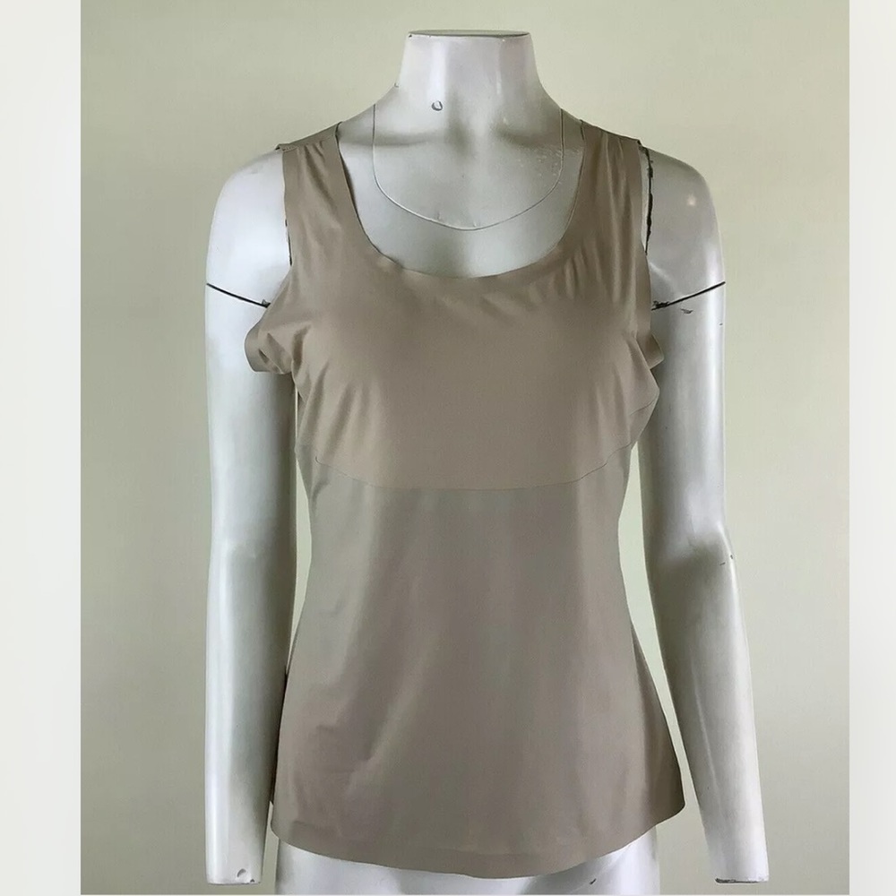 Spanx Sz 1X Thinstincts Tank Top In Brown Spandex Nylon Shapewear Layer